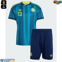 Otroški Nogometni dresi Kolumbija Yerry Mina #13 Gostujoči SP 2026 Kratek Rokav (+ Kratke hlače)